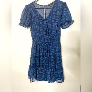 Trixxi Blue Patterned Mini Dress